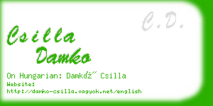 csilla damko business card